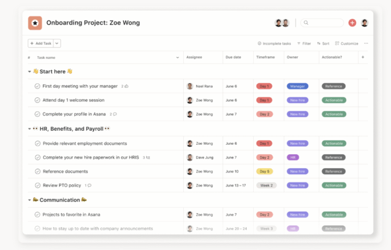 asana-onboarding asana onboarding
