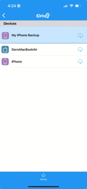 idrive iphone restoration