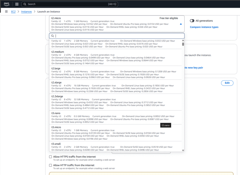 instance-types AWS EC2 Instance Types