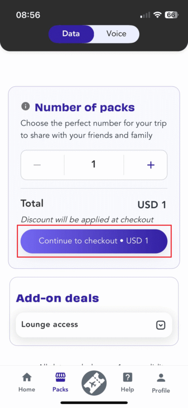 jetpac checkout