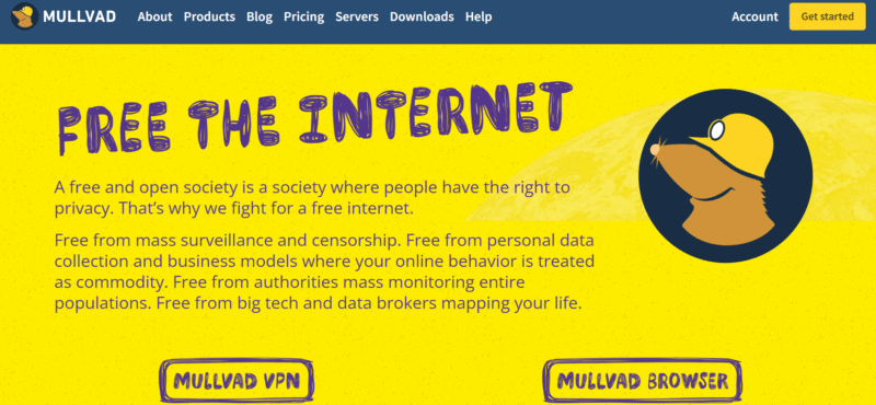 mullvad homepage