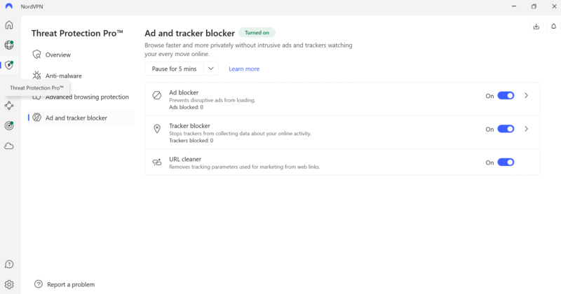 nordvpn threat protection