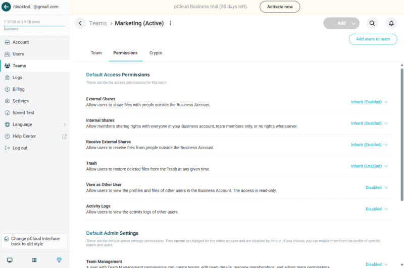 pcloud-business-admin-console pcloud business admin console