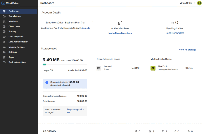 zoho-workdrive-admin-console zoho workdrive admin console