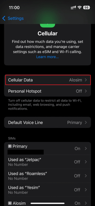 alosim cell data source