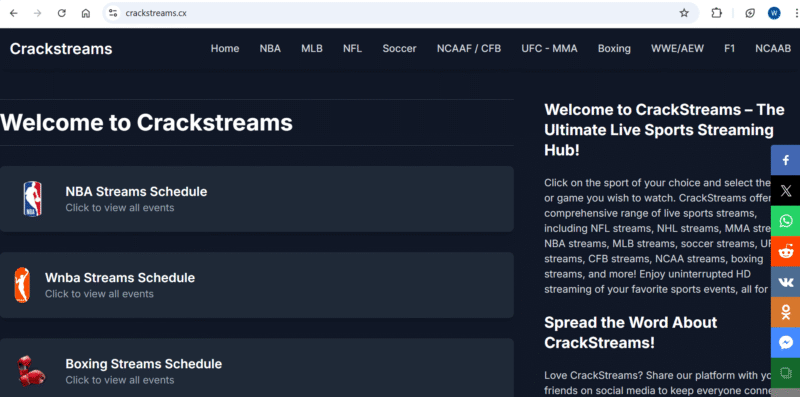 crackstreams-homepage crackstreams homepage