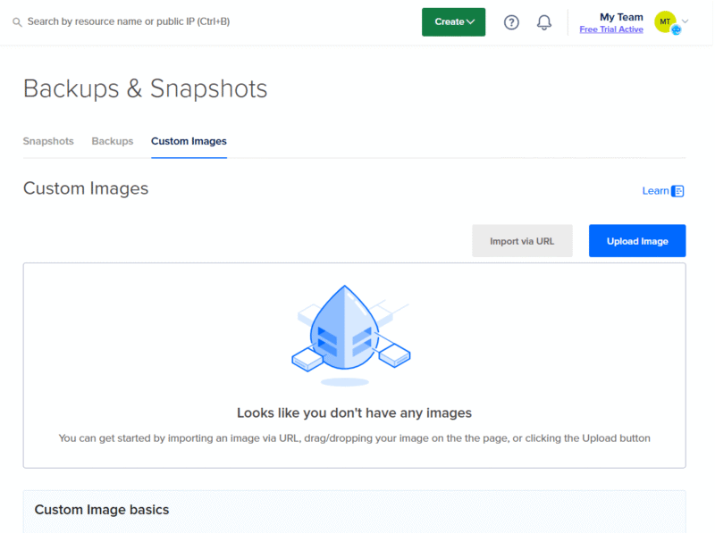 DigitalOcean Custom Images