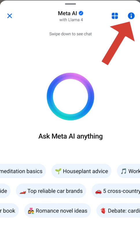 information button