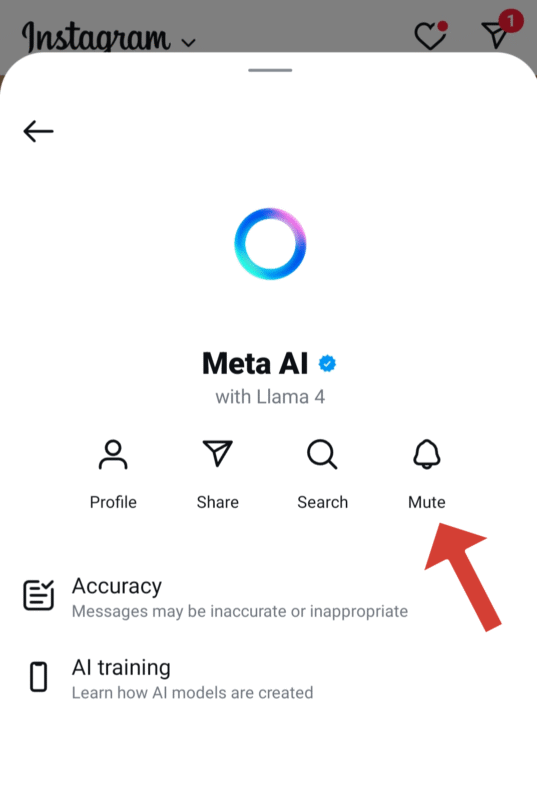 instagram meta ai page