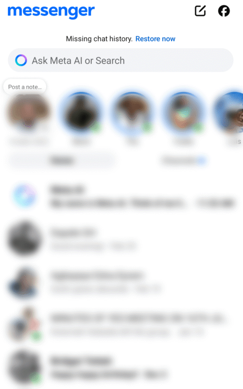 open facebook messenger