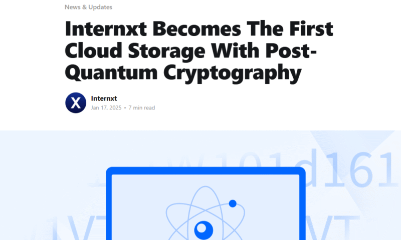 quantum resistant storage internxt pqc