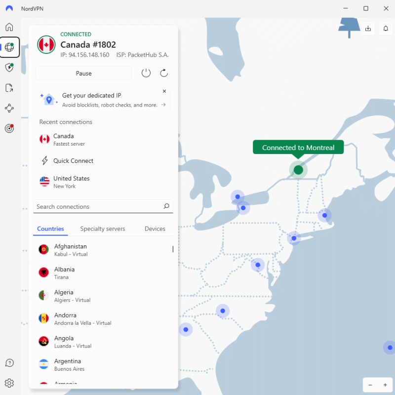 unblock tiktok connect to canada server