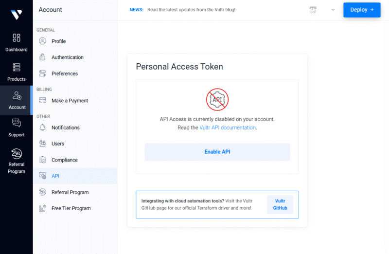 Vultr API