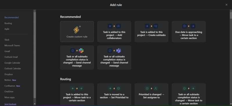 Asana Rules
