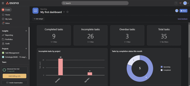 Asana reporting