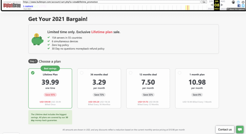 BulletVPN-Wayback-Lifetime bulletvpn wayback lifetime