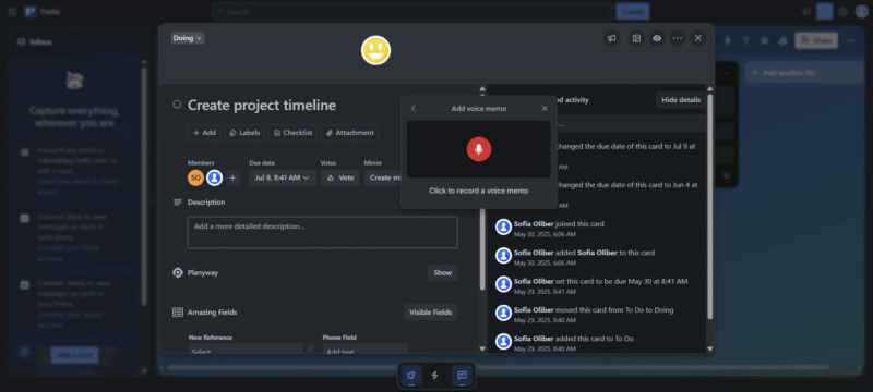 Trello Voice Memo Power Up