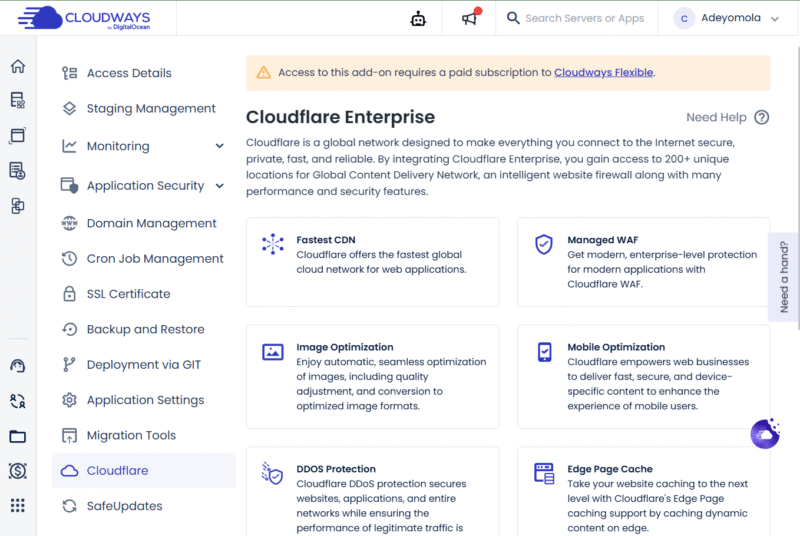 Cloudflare on Cloudways