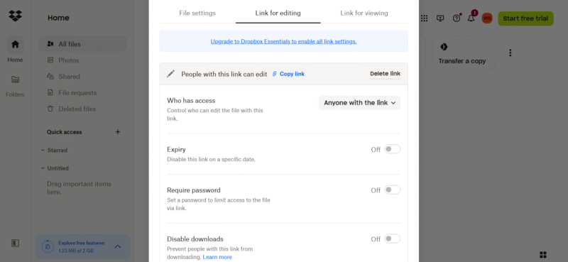 dropbox security