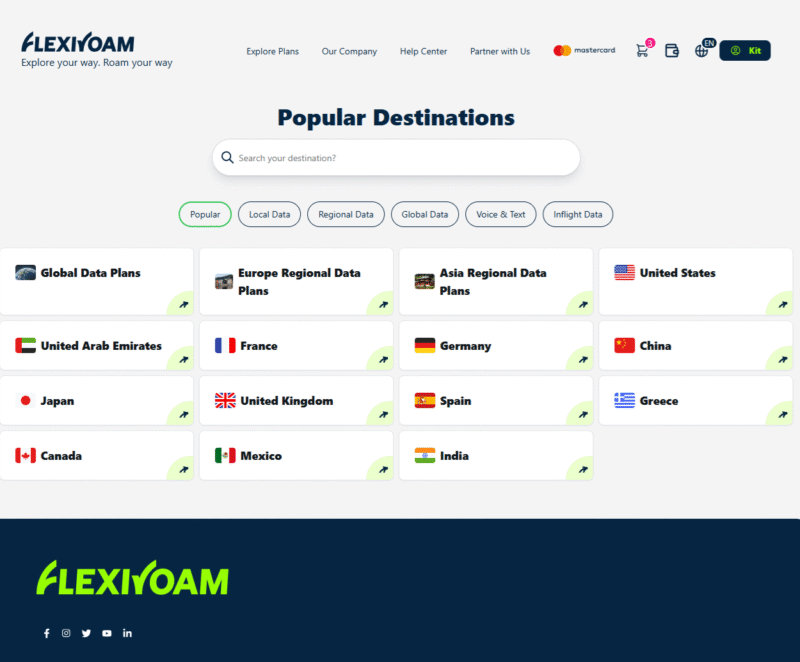 flexiroam coverage