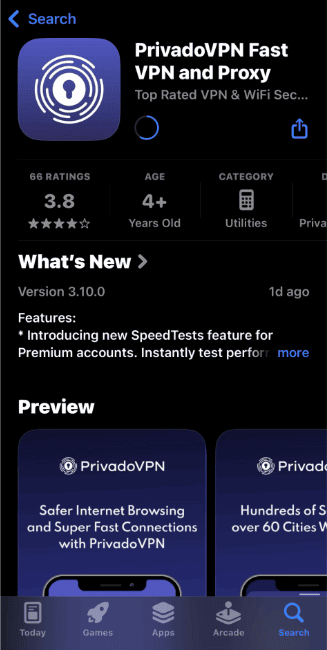 free iphone vpn privadovpn app store