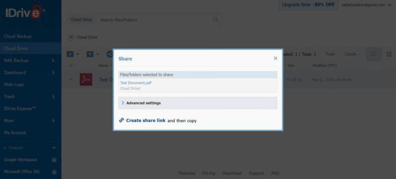 iDrive file sharing IDrive file sha