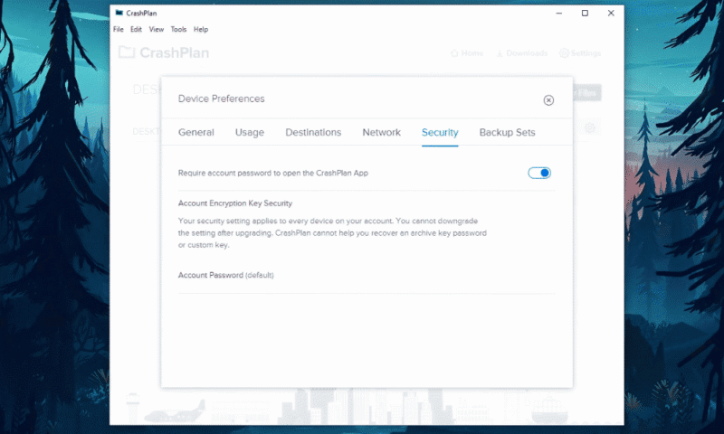 linux cloud backup crashplan security