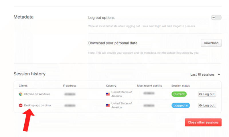 linux cloud backup mega security