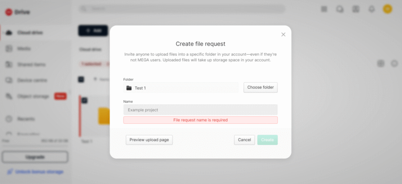 mega file request mega file request