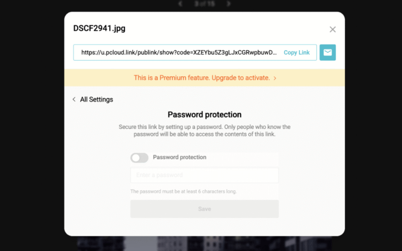 pcloud password protection