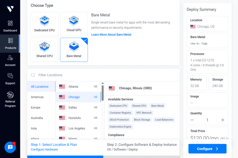 Vultr Bare Metal