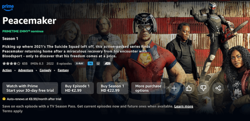watch peacemaker for free prime austria