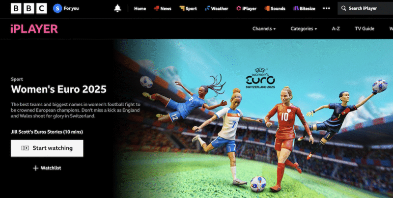 where to watch women's euros bbc iplayer