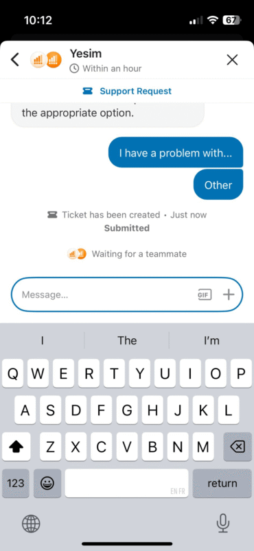 yesim live chat