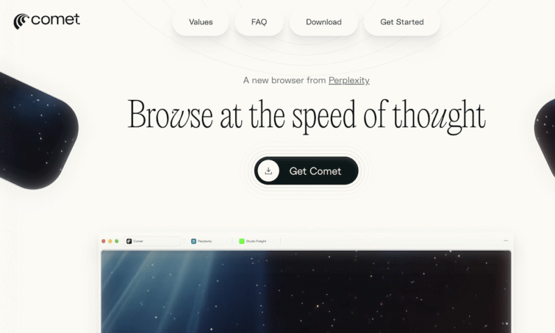 Comet-browser Perplexity Comet Browser website