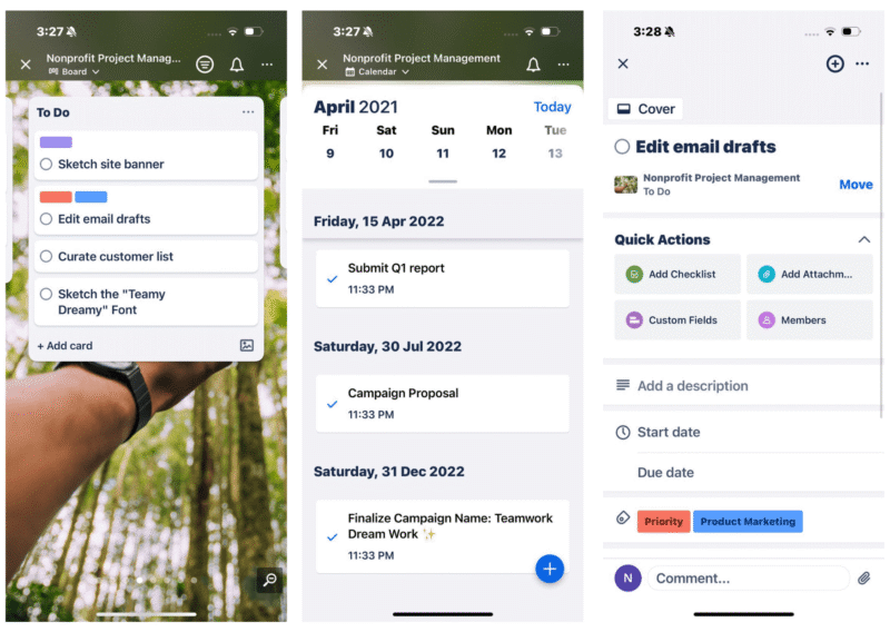 Trello mobile version