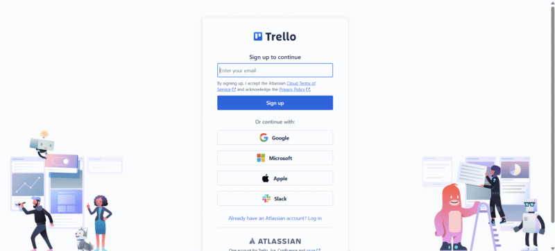 Sign up for Trello