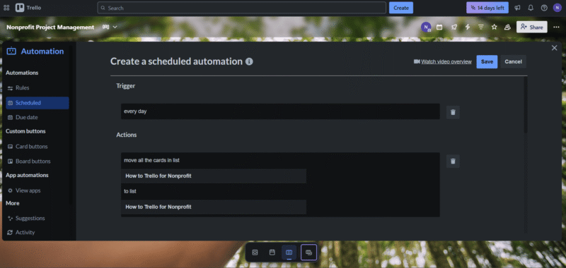 Trello automation features