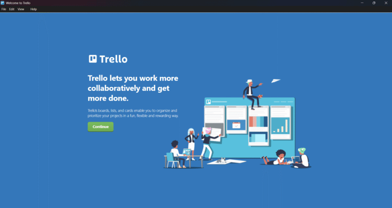 Log in to Trello Desktop App