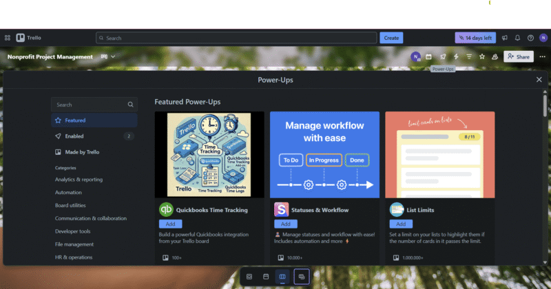 Trello power-up feature