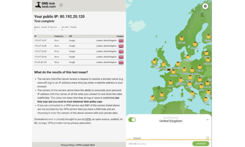 android free vpn tunnelbear leak test