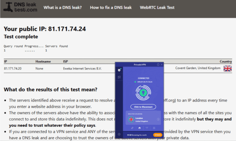 best uk vpn privadovpn leak test