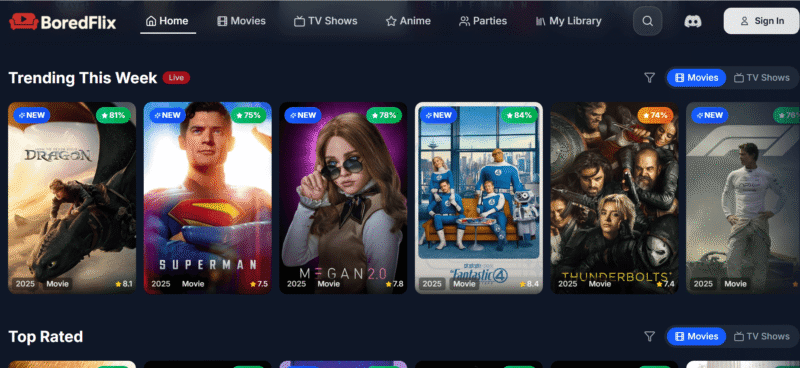 boredflix-website boredflix website