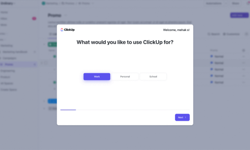clickup initial setup