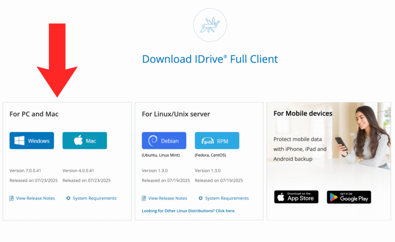 idrive desktop download