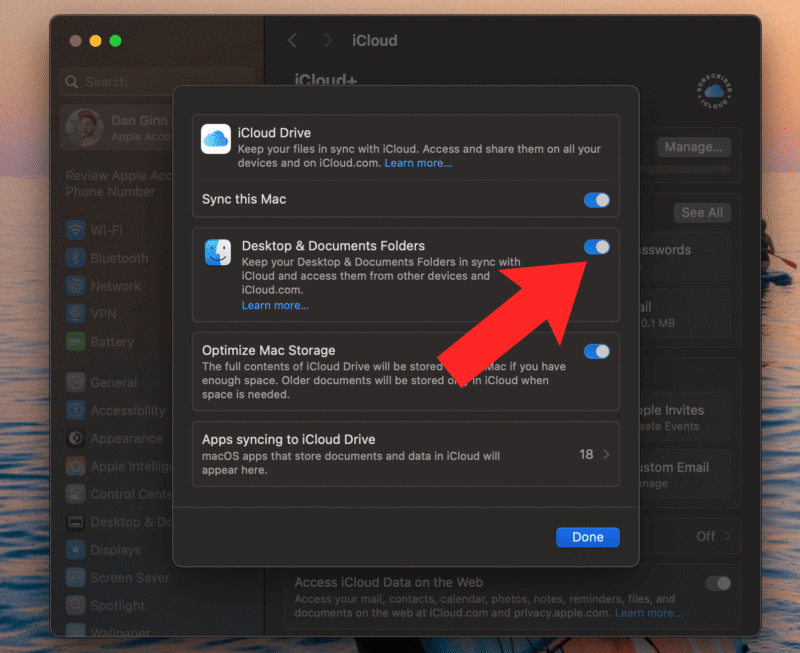 macos desktop backup