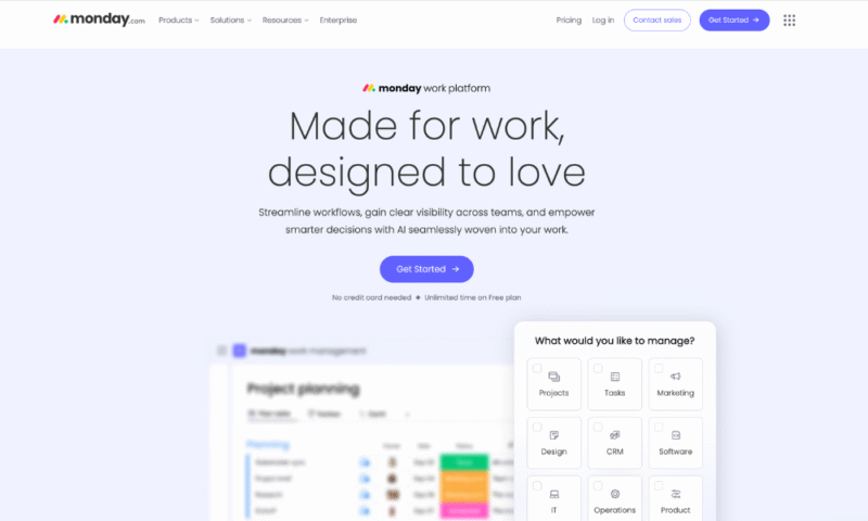 monday user friendly project manageent tool