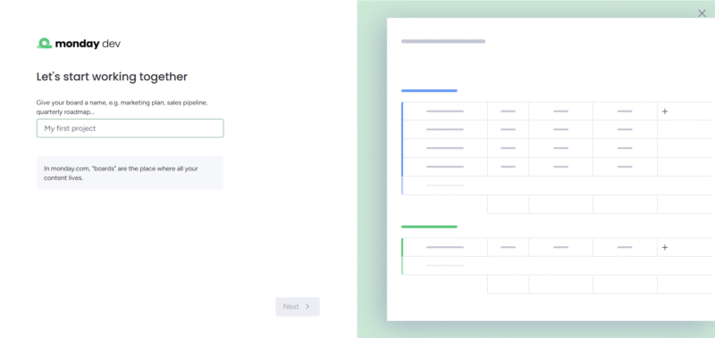 monday.com firstproject