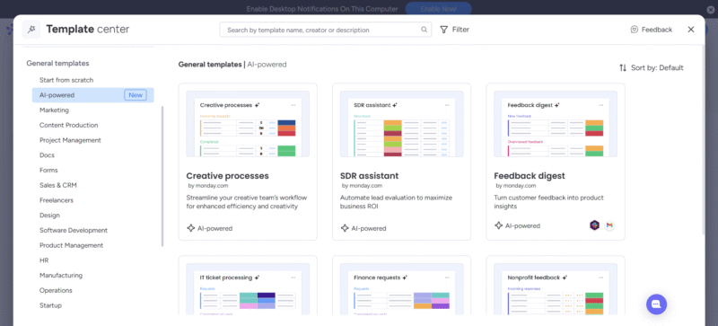 monday.com templates