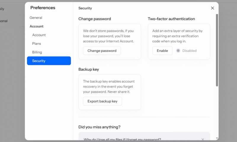 nonprofit backup internxt security